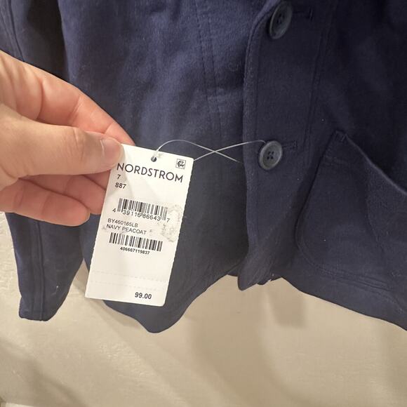 NWT Nordstrom Blue Sweater Suit Jacket - Picture 7 of 8